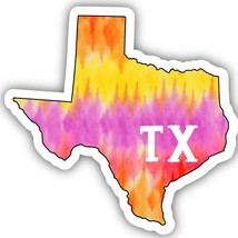 Bright Texas Tie Dye Stripes Sticker - $74.18 MXN