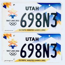 2002 United States Utah Olympic Winter Games Passenger License Plate 698N3 - £26.47 GBP