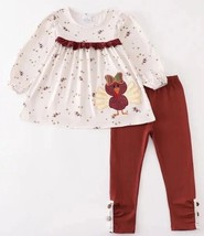 NEW Boutique Thanksgiving Turkey Girls Tunic &amp; Leggings Outfit Set - $6.99+