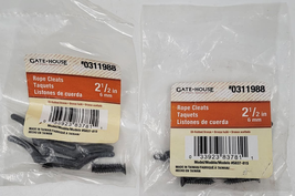 2 Pack Small Oil-rubbed Bronze Rope Cleats Gatehouse 0311988 Lot of 2 - $8.00