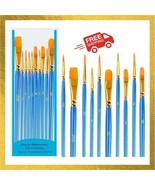 SUTOUG Paint Brush Set - 20 Pcs Nylon Round Tip Brushes for Art, Blue, 2... - $9.89