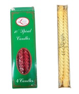 Vintage Lot Spiral Taper Twist Candles 10" Red 12" Ivory 6 Candles Total... - $309.36 MXN Vintage Lot Spiral Taper Twist Candles 10" Red 12" Ivory 6 Candles Total... - $309.36 MXN