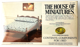 House of Miniatures 1977 Kit #40033 1:12 Chippendale Low Post Bed Circa ... - $24.18