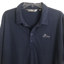 Travis Mathew Golf Polo Mens 2XL Indigo Blue Shirt Bay Point Logo Pima Cotton - $20.00