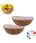 Set of 2 Thick Coco Liner &amp; Basket Coco Liner for Planters or Hanging Ba... - $11.87