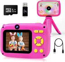 Kids Camera: 40Mp Dual Selfie Kids Digital Camera For Girls And, Card Reader. - £38.31 GBP