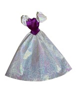 Vtg Barbie Doll 1989 Purple &amp; Iridescent My First Princess Ball Gown Dre... - $128.36 MXN