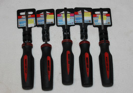 New Lot of 5 Quality Monkey Grip Magnetized Tip Slotted Screwdrivers ¼” x 4” - $15.00