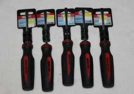 New Lot of 5 Quality Monkey Grip Magnetized Tip Slotted Screwdrivers ¼” x 4” - £11.55 GBP