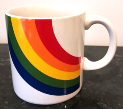 FTD Especially For You Vintage 80s Rainbow Coffee Mug Made in Korea Pride LGBTQ - £7.64 GBP