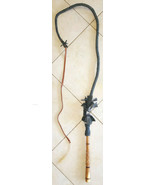 Leather Braided Bull Whip-Custom Carved Wood Handle-Fringe-Gray-8.5&#39; Total - €49,07 EUR
