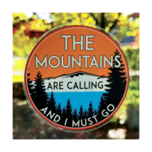 3&quot; The Mountains Are Calling Clear Sticker Decal National Park Forest - £4.20 GBP