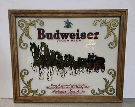 Early Budweiser Beer Reverse Painted Glass Sign Anheuser Busch With Clyd... - $2,015.97 MXN