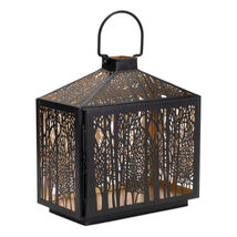 Forest Cut Metal Lantern with Gold Accent 12&quot;H - 906908 - $79.21