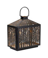 Forest Cut Metal Lantern with Gold Accent 12&quot;H - 906908 - $1,453.23 MXN