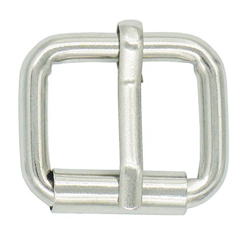 Bluemoona 20 Pcs - 19mm 3/4" Single Prong Rectangular Roller Belt Buckles