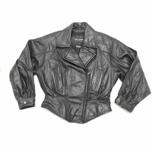 Wilson&#39;s Leather Black Moto Jacket Women’s Size Medium - £117.50 GBP