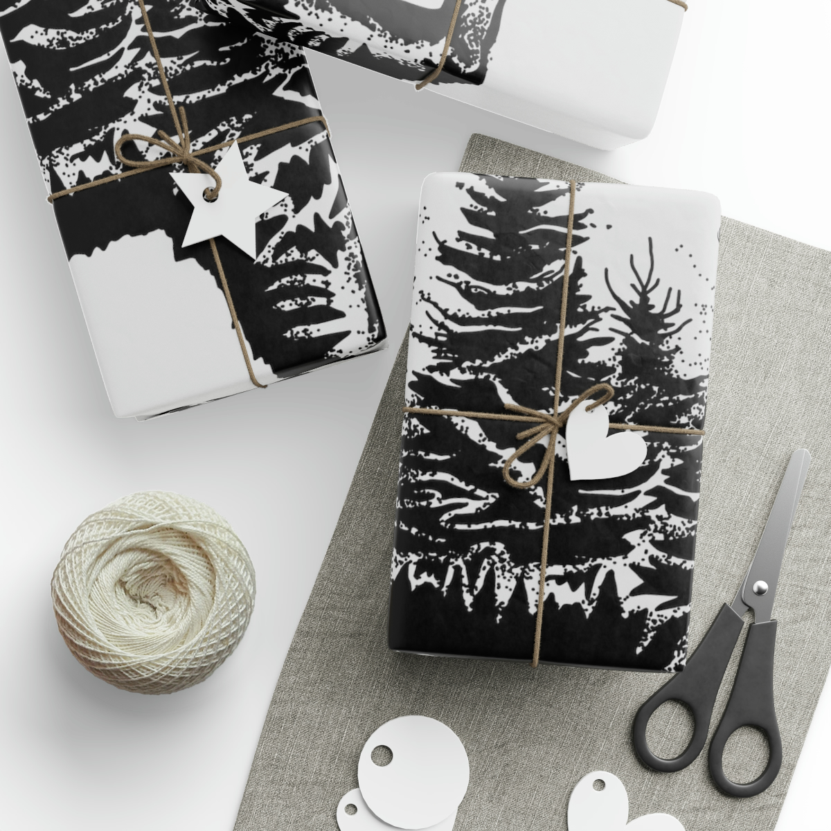 Primary image for Custom High-Quality Wrapping Paper with Forest Bear Design, Available in 3 Sizes