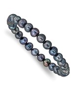 6-7mm Black Freshwater Cultured Pearl Stretch Bracelet - $29.44 CAD