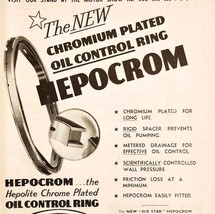 1957 Hepolite Chrome Oil Ring Import Advertisement Autocar Automobilia D... - $41.47 CAD