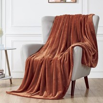 Walensee Fleece Blanket Plush Throw Fuzzy Lightweight (Throw Size 50X60 Rust) - £27.31 GBP