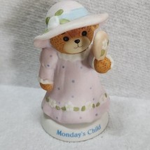 Lucy &amp; Me Bear Monday&#39;s Child Lucy Rigg ENESCO 1986 Figurine - £9.31 GBP