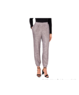Vince Camuto Women&#39;s High Rise Sequin Pull-On Joggers Silver Sz L - £43.39 GBP