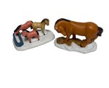 Christmas Village Accessories Lot of 2 Figures Assorted Pieces As shown ... - $13.69