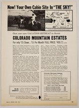 1964 Print Ad Colorado Mountain Estates 1/2 Acre Cabin Sites Majestic Beauty - £10.68 GBP