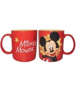 Walt Disney&#39;s Classic Mickey Mouse and Name 14 oz Red Ceramic Mug NEW UN... - £11.55 GBP