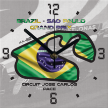 Formula 1 Circuit Canvas Wall Clocks - SAO PAULO - $30.24+