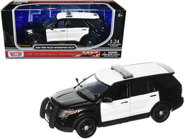 2022 Ford Police Interceptor Utility Unmarked Black and White 1/24 Diecast Model - $1,798.29 MXN