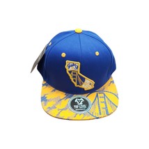 Golden State Warriors NBA State Logo Snapback Hat Royal Blue / Yellow OSFM - £25.32 GBP