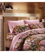 6 pc King size Sheets and Pillowcases only Pink Camo (No comforter) - $47.54 CAD