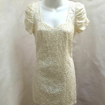 Guess 6 Dress Ivory Lace Sheath Sweetheart Neckline - £15.44 GBP