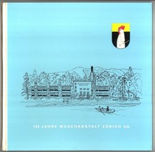 100 Jahre Waschanstalt Zurich AG Co book textiles shirts vintage 1960 history - £11.16 GBP