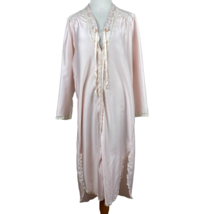 Christian Dior Lingerie Nightgown M Pink Satin Lace Embroidery Rosettes ... - £47.94 GBP