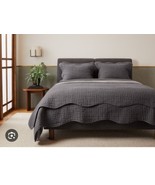 Parachute Scalloped King 3P Quilt Shams Set Shale Grey - $322.92 CAD