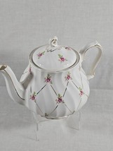 Vintage Sadler English Bone China Teapot Pattern - Rosebud Gold Lattice - £22.04 GBP