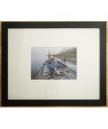 Tom Adams Photography Ocean Front Derelict Boat Dock Oregon Framed Photo... - £22.56 GBP