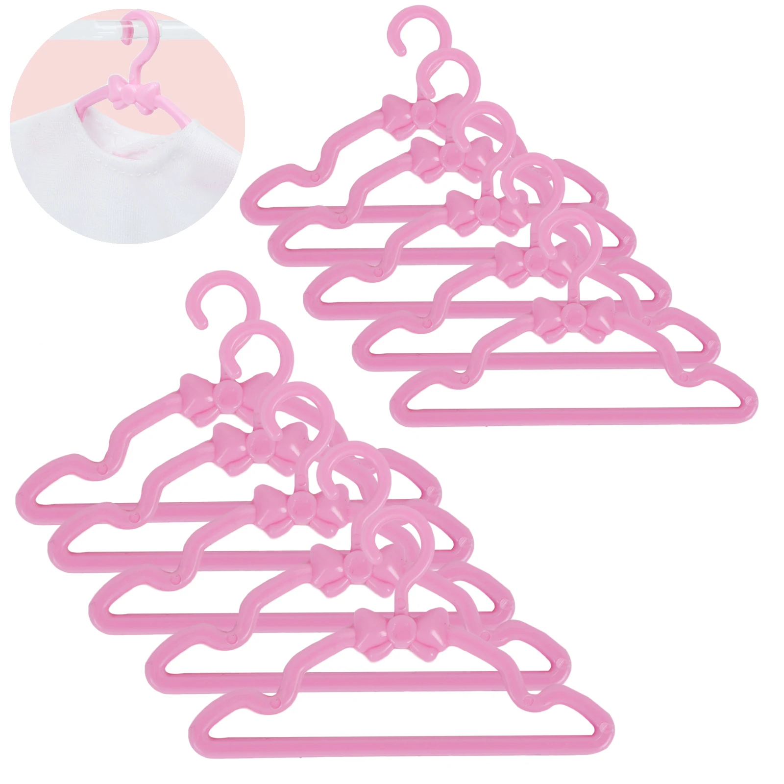 20 Pcs/Lot Mini Pink Hangers Cute Dress Shirt Coat Pants Clothes Holder Plastic - £8.53 GBP