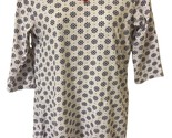 Hanes women Snowflake Knit Comfy  Sleep Shirt White Red Blue S - $8.10
