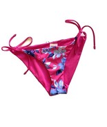 Land’s End Women’s Floral Side Tie String Bikini Bottom Hot Pink Size Sm... - $20.31 CAD