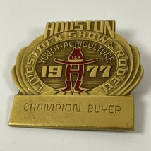 Houston Livestock Show &amp; Rodeo Pin 1977 Champion Buyer Youth Agricultural Vtg - £24.69 GBP