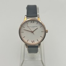 Olivia Burton Rose Gold Black Leather Women’s Minimalist Watch 30mm Working - $29.98 CAD