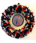 LED Handmade GOAT Tom Brady 12 Inspired Custom Loopy Ribbon Wreath WITH ... - €60,37 EUR