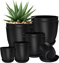 Plant Pots with Drainage - 7/6.6/6/5.3/4.8 Inches Home Decor Flower Pots for Ind - £20.83 GBP+