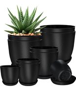 Plant Pots with Drainage - 7/6.6/6/5.3/4.8 Inches Home Decor Flower Pots... - £20.43 GBP+