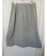 Vintage Linen Gray Stripe A-Line Knee length pleated skirt  Size 14 Busi... - £11.77 GBP