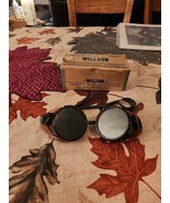 Vintage Willson Weldor’s Bakelite Cup Goggles RARE RW50 Model Shade 5 Le... - $90.90
